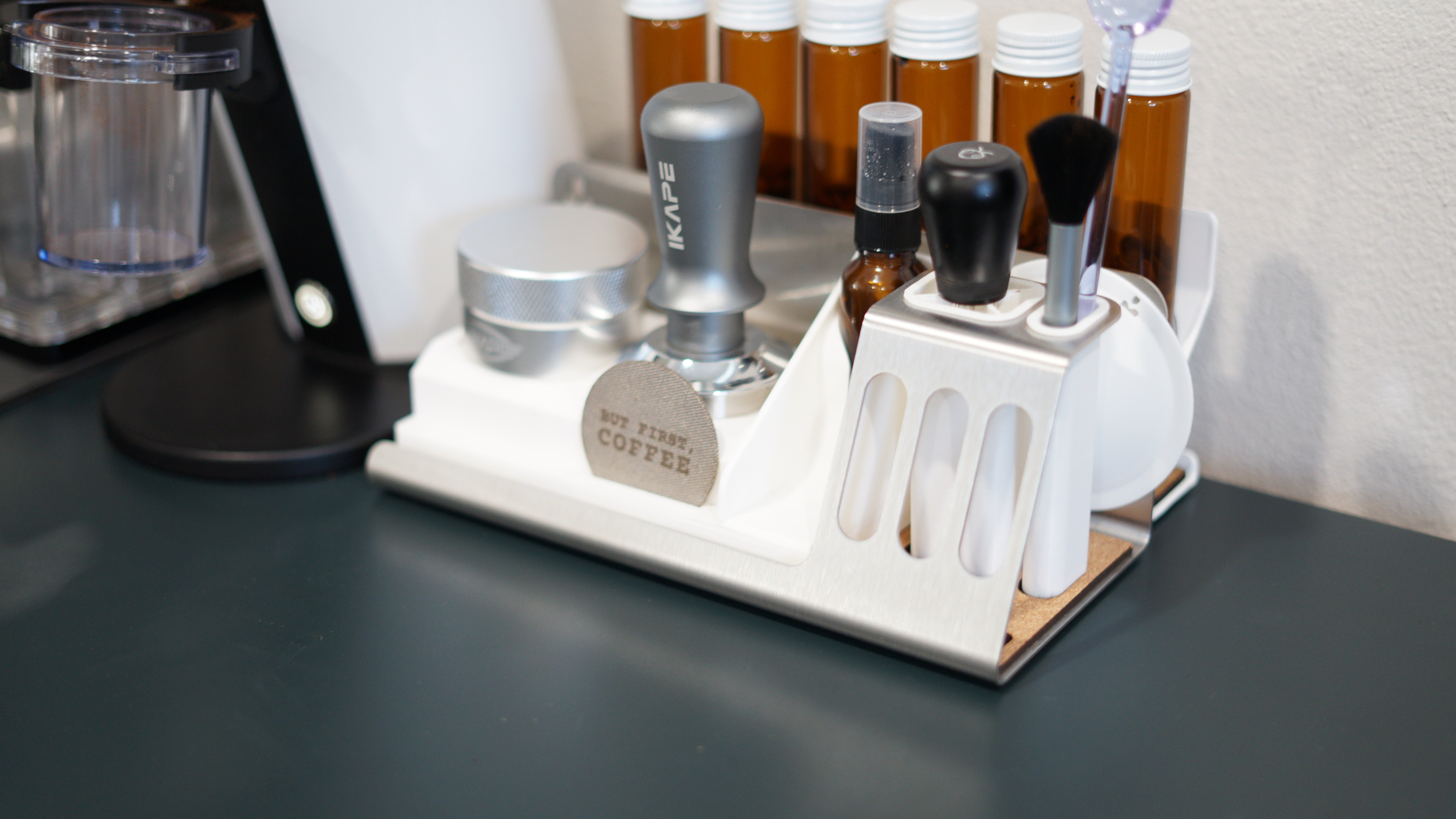 Espresso tool organizer and display stand