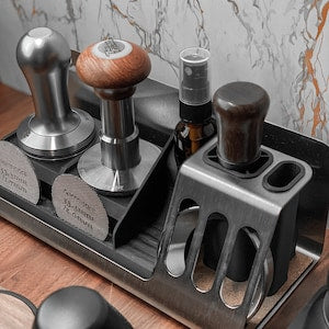 Espresso tool organizer and display stand